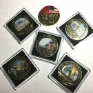WW2 BATTLE OF MIDWAY 5 CHALLENGE COIN SET June 4-7 1942 w/cases FREE SHIPPING!