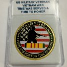 US MILITARY VIETNAM War Veterans "Time Was Served-Time To Honor" Challenge Coin
