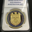 US NAVY NCIS Challenge Coin CRIMINAL INVESTIGATION SERVICE NCIS USN  N-8