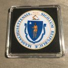 Great State of MASSACHUSETTS State Seal Colorized Collectible Challenge Coin 376