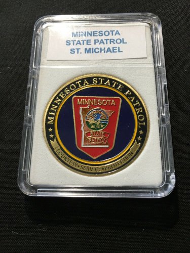 MINNESOTA STATE PATROL ST MICHAEL POLICE Challenge Coin 40mm with Case P26