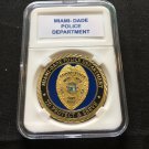 MIAMI-DADE POLICE DEPARTMENT GOLD PLATED FINISH Police Challenge Coin w/case P24