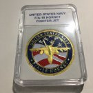 F/A-18 Hornet Challenge Coin USN US NAVY-Attack Jet Aircraft Carrier