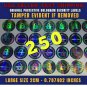 250 ROUND HOLOGRAM AUTHENTIC VOID SECURITY LABELS STICKERS SEALS LARGE SIZE
