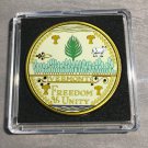 VERMONT State Seal Challenge Coin Colorized USA w/Case #351