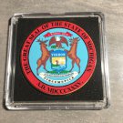 MICHIGAN State Seal Colorized Collectible Challenge Coin w/Case #375