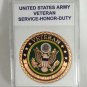 US Army Veteran Challenge Coin Copper with Case US Army A-43