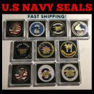 US NAVY SEALS Challenge Coin Set-10 LOT All US Navy Seal Teams w Cases