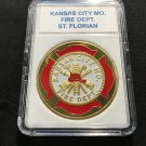 KANSAS CITY MO. FIRE DEPARTMENT Challenge Coin 40mm with Case F8