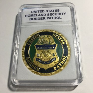 Border Patrol DOHS Gold Tone Challenge Coin G24