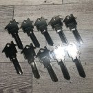KW-11 KWIKSET 6 Pin House Shaped Key Blank Nickel  PACK OF 10