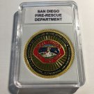 San Diego California Fire Department St Florian Protect Challenge Coin 40mm F22