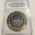 NYPD NY City Department Shield POLICE St. Michael Challenge Coin 40mm P-30