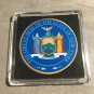 NEW YORK (NY) State Seal Challenge Coin Colorized USA w/Case #364