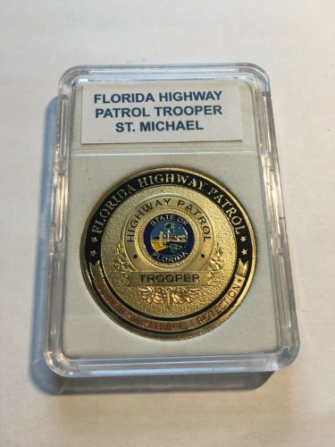 FLORIDA HIGHWAY PATROL Tropper Challenge Coin w CASE! P55