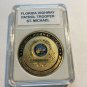 FLORIDA HIGHWAY PATROL Tropper Challenge Coin w CASE! P55