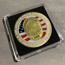 LOS ANGELES LAPD POLICE GOLD FINISH DEPARTMENT Challenge Coin 40mm w CASE!