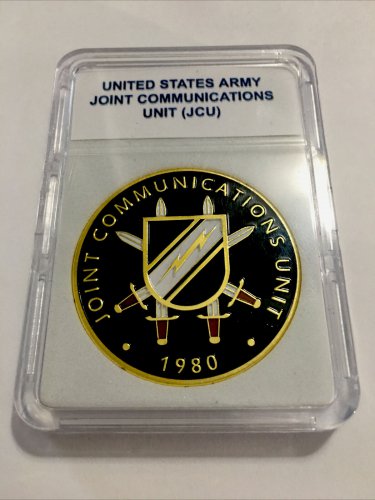 Special Ops JCU Joint Communications Unit Challenge Coin US Army w Case IN STOCK
