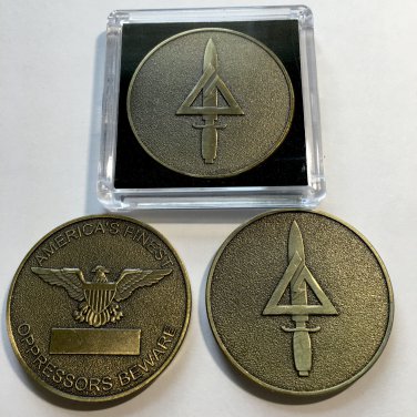 UNITED STATES ARMY DELTA FORCE ELITE TIER 1 CAG Bronze Tn Challenge Coin A-1C