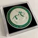 KNIGHT'S TEMPLAR Horseman GREEN Color Challenge Coin 40mm with Case SP55