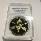 United States Army Special Forces Colorized GOLD FINISH Challenge Coin 40mm A22