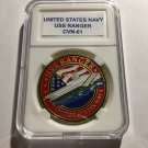 USS RANGER CV-61 Challenge Coin USN-US NAVY 40mm with Case N-27