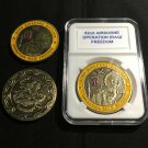 CHALLENGE COIN 82nd AIRBORNE DIVISION OPERATION IRAQI FREEDOM GOLD COLORED A30