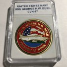 USS GEORGE H.W. BUSH CVN-77 Challenge Coin USN-US NAVY 40mm with Case N38