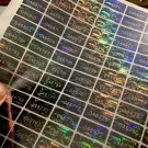 100 (.75x.25)Silver Hologram Tamper Evident Warranty Void High Security Labels