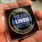 POLICE LEO Blue Lives Matter USA Challenge Coin 40mm with Case P87