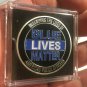 POLICE LEO Blue Lives Matter USA Challenge Coin 40mm with Case P87