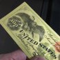 Beautiful<1863 American Eagle Gold Certificate 24k $100> Rep. *Banknote*