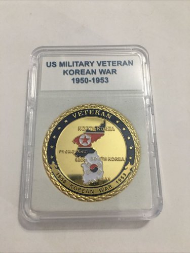 US MILITARY Korean War Veterans "Honor Our Real Heroes" Challenge Coin w Case