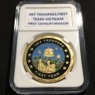 Vietnam Sky Troopers First Cavalry Division-First Team Challenge Coin w Case A42