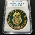 TENNESSEE HIGHWAY PATROL ST MICHAEL POLICE Challenge Coin 40mm with Case P41