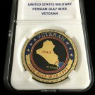 UNITED STATES Military IRAQ Persian Gulf War Ops Veteran Challenge Coin w/Case