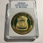 VIRGINIA STATE POLICE TROOPER Shield POLICE St. Michael Challenge Coin 40mm P-54