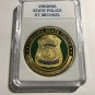 VIRGINIA STATE POLICE TROOPER Shield POLICE St. Michael Challenge Coin 40mm P-54