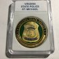 VIRGINIA STATE POLICE TROOPER Shield POLICE St. Michael Challenge Coin 40mm P-54