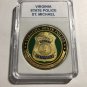 VIRGINIA STATE POLICE TROOPER Shield POLICE St. Michael Challenge Coin 40mm P-54