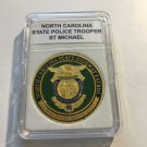 NORTH CAROLINA STATE HIGHWAY PATROL Police Challenge Coin St Michael/Case P72