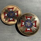 2X VFW War Veterans Challenge Coin Copper/Brass LARGE 2" Coin DEALS!