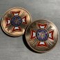 2X VFW War Veterans Challenge Coin Copper/Brass LARGE 2" Coin DEALS!