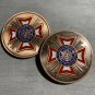 2X VFW War Veterans Challenge Coin Copper/Brass LARGE 2" Coin DEALS!