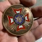 2X VFW War Veterans Challenge Coin Copper/Brass LARGE 2" Coin DEALS!