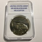 Black Hawk UH-60 Helicopter Challenge Coin US Army CASE INC! A-10