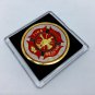 US Fire Rescue Thin Red Line Flag Challenge Collectible Coin Fireman Gift w/Case