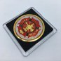 US Fire Rescue Thin Red Line Flag Challenge Collectible Coin Fireman Gift w/Case