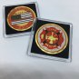 US Fire Rescue Thin Red Line Flag Challenge Collectible Coin Fireman Gift w/Case