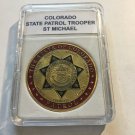 COLORADO STATE PATROL Law Enforcement St Michael Prayer Challenge Coin/case P65